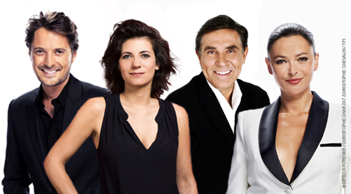 Le Loto sur TF1 avec Vincent Cerutti, Estelle Denis, Jean Pierre Foucault et Sandrine Quétier 