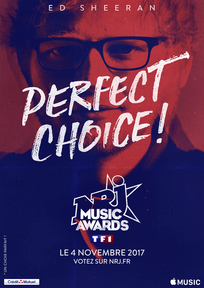 NRJ Music Awards 2017 : Ed Sheeran sera là