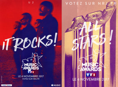 NRJ Music Awards 2017 : Bono et Adam de U2 seront là !
