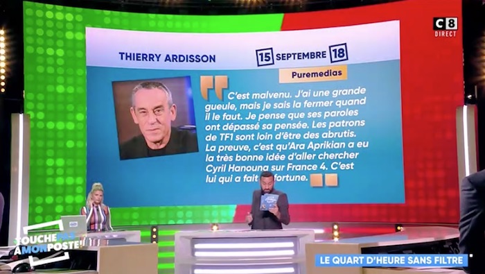 TPMP, Cyril Hanouna tacle Thierry Ardisson : "il devrait la fermer" (VIDEO)