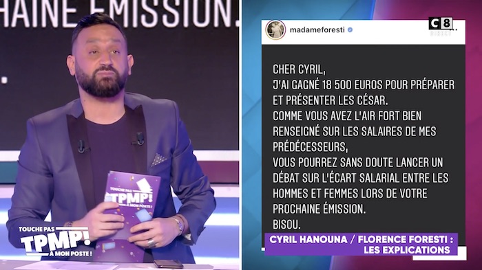 César 2020 : Florence Foresti répond à Cyril Hanouna sur son salaire