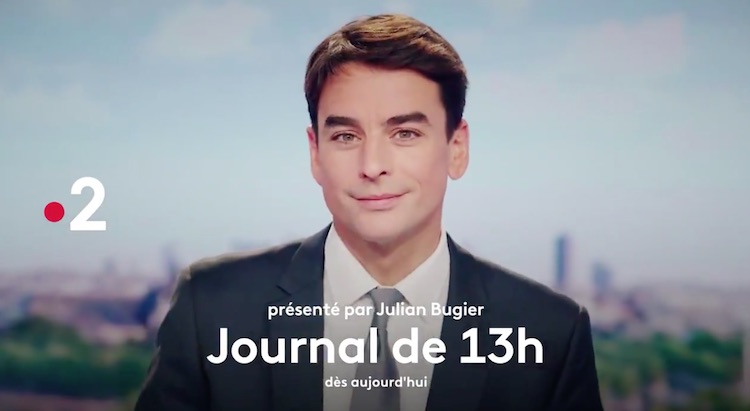 Journal de 13h : Julien Bugier félicite Marie-Sophie Lacarrau pour son audience