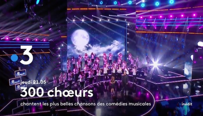 300 chœurs chantent les plus belles chansons des comédies musicales ce soir sur France 3 (9 décembre)