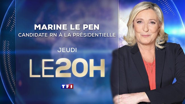 Marine Le Pen invitée de TF1 et M6 ce soir