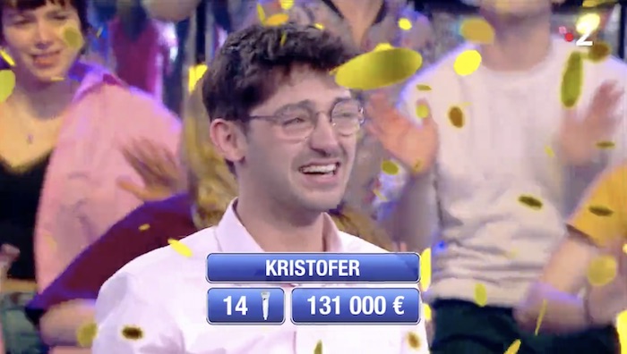 « N'oubliez pas les paroles » : 131.000 euros pour Kristofer, qui rentre dans les masters !