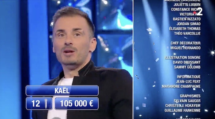 « N'oubliez pas les paroles » : Kaël franchit la barre des 100.000 euros et se rapproche des masters ! (+ classement maestros)