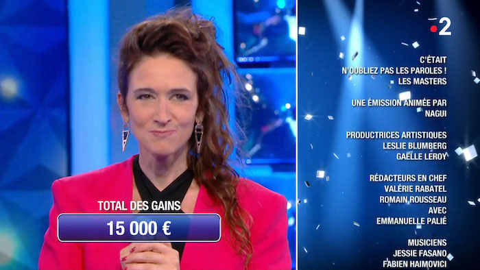 N'oubliez pas les paroles du 25 octobre : victoire d'Elodie face à Caroline