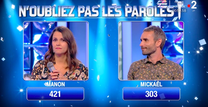 N'oubliez pas les paroles du 5 novembre : victoire de Manon aux masters