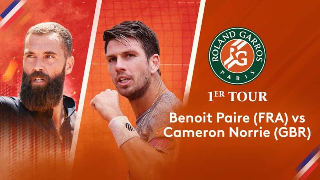 Roland Garros : suivez Paire / Norrie en direct, live et streaming (+ score en temps réel et résultat final)