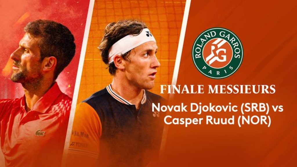Roland Garros la finale Djokovic / Ruud en direct, live et streaming