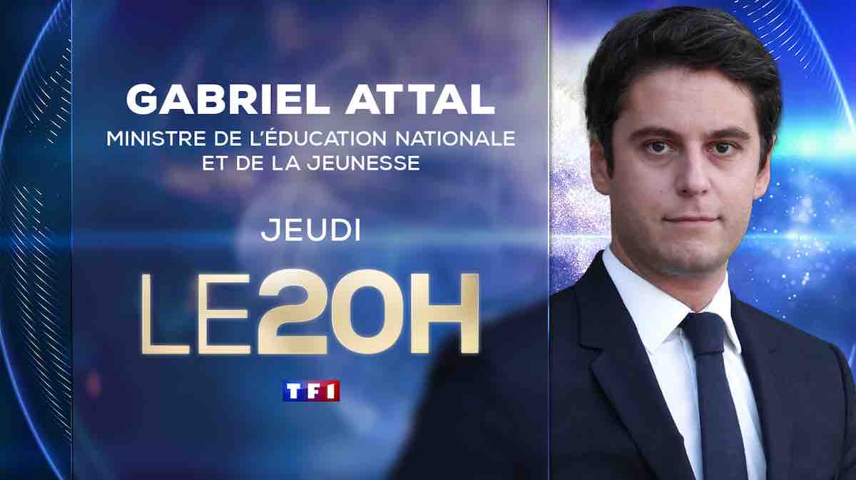 Gabriel Attal invité du journal de 20h de TF1 ce 28 septembre