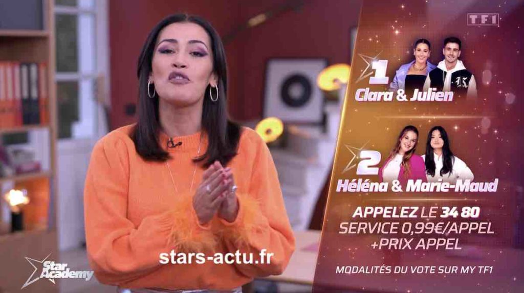 Star Academy Clara et Julien, et Héléna et MarieMaud nominés, quel