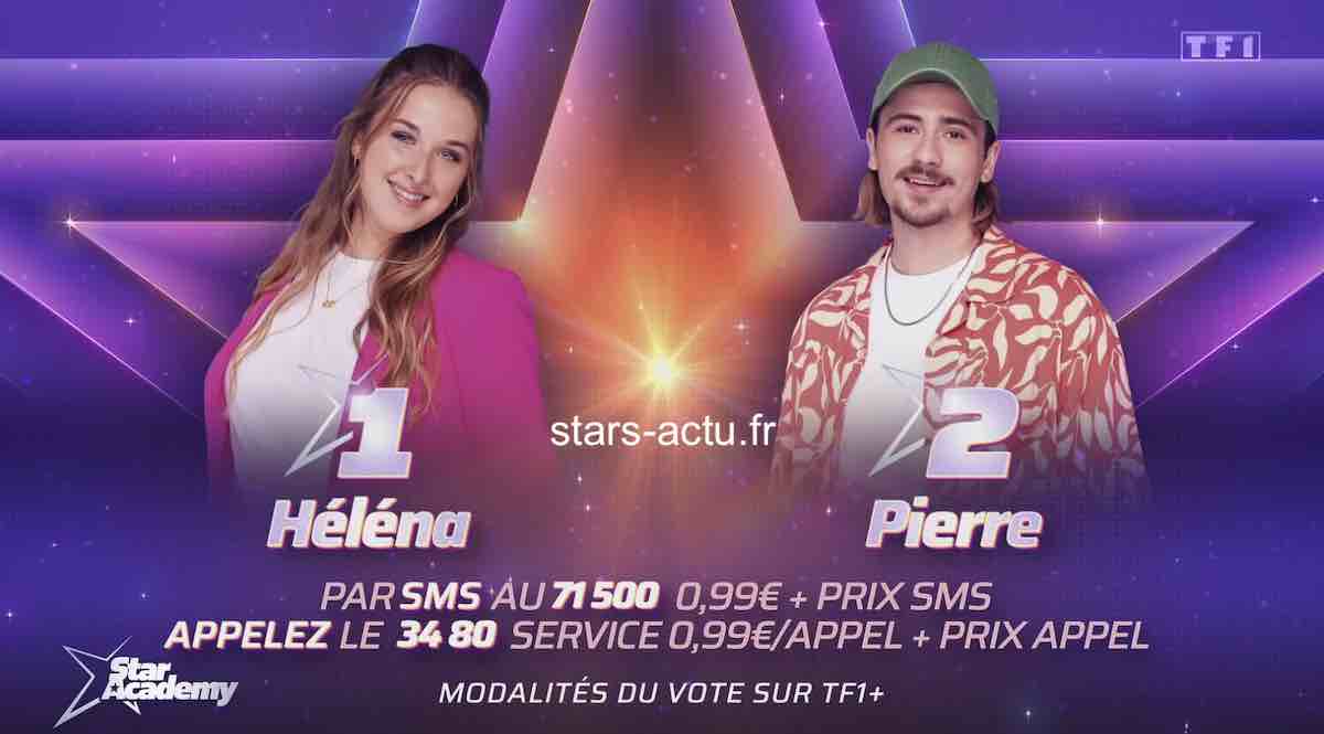 Star Academy estimations demi-finale : Pierre et Héléna à égalité ! (SONDAGE)