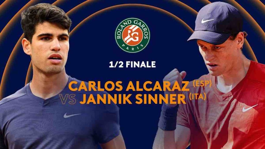 Roland Garros : la demi-finale Alcaraz / Sinner en direct (+ score en temps réel et résultat final)