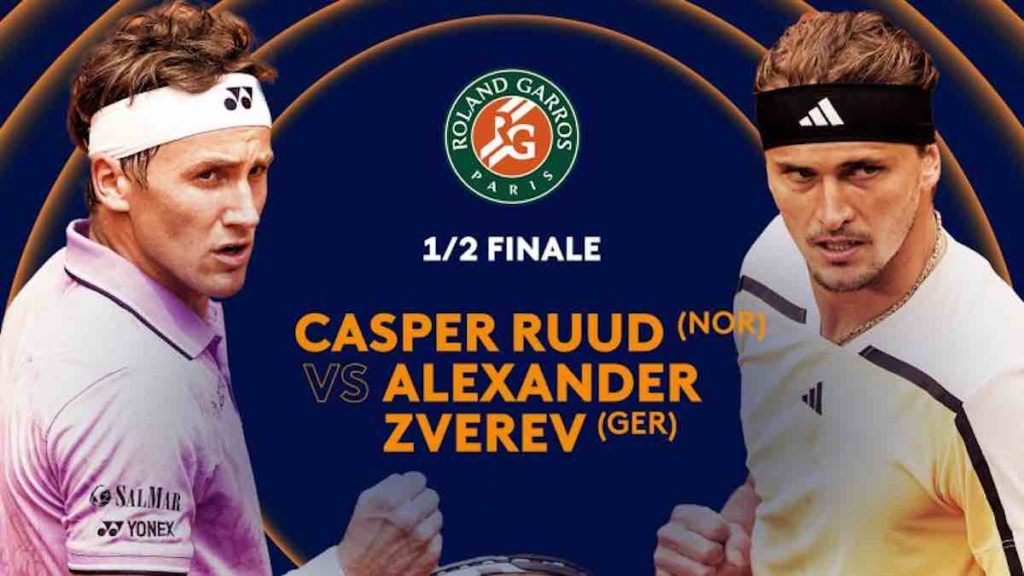 Roland Garros : suivre la demi-finale Ruud / Zverev en direct (+ score en temps réel et résultat final)