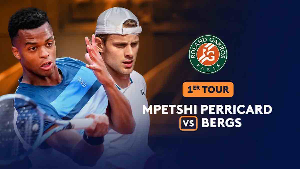 Roland Garros : suivre Mpetshi Perricard / Bergs en direct, live et streaming (+ score en temps réel et résultat final)