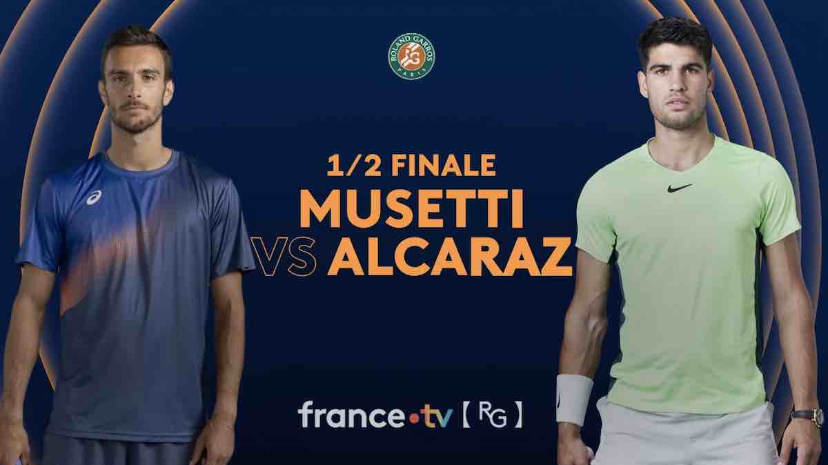 Roland Garros : la demi-finale Musetti / Alcaraz en direct, live et streaming (+ score en temps réel et résultat final)