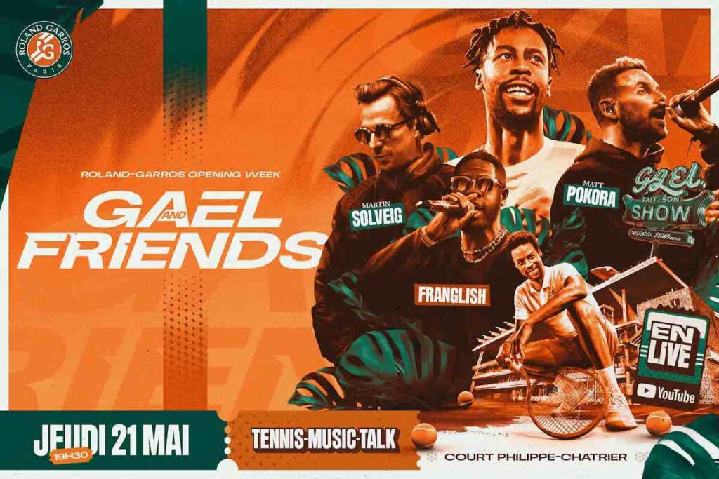 Gaël Monfils célèbre son dernier Roland-Garros avec "Gaël & Friends" : où et à quelle heure suivre l'évènement ? (21 mai 2026)