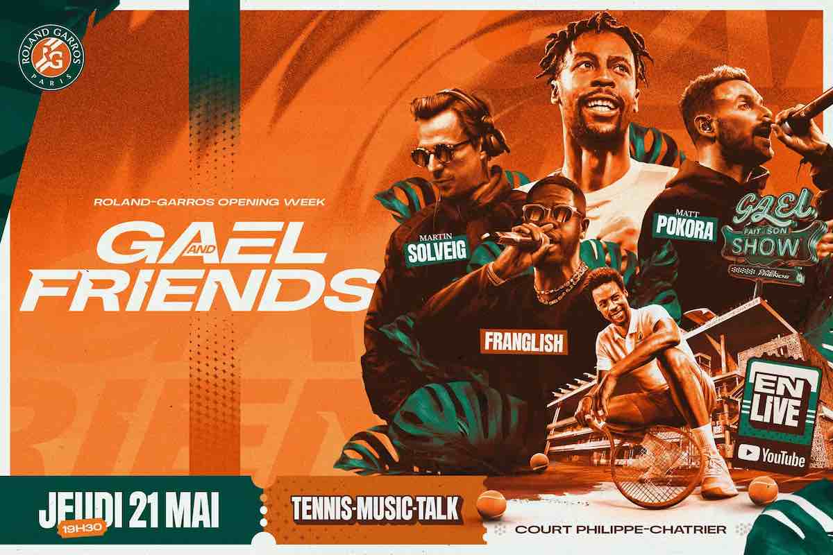 Gaël Monfils célèbre son dernier Roland-Garros avec "Gaël & Friends" : où et à quelle heure suivre l'évènement ? (21 mai 2026)